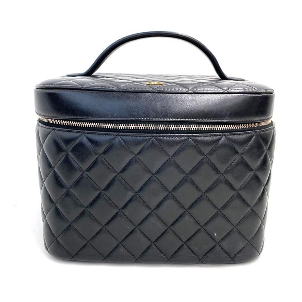 Chanel Matelasse Vanity Black Handbag